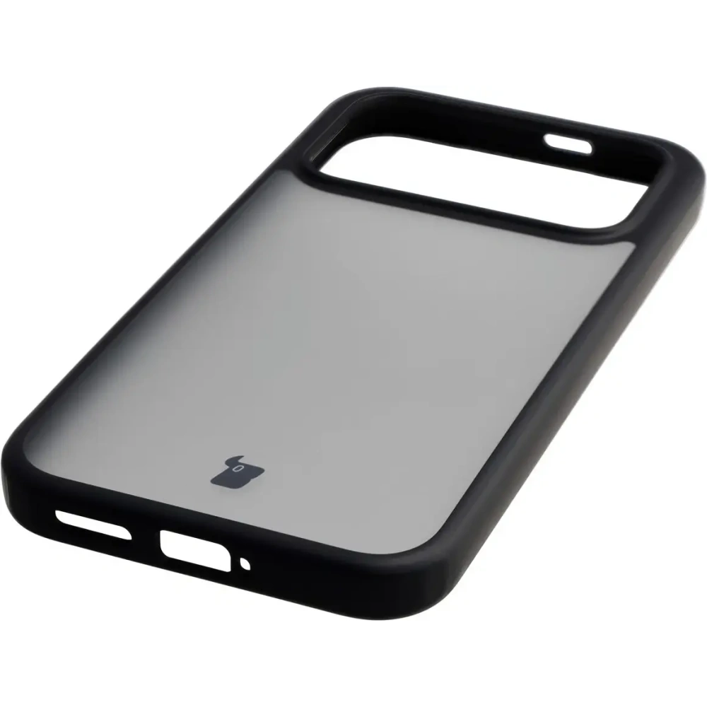 Etui Bizon Case Angelo do Xiaomi POCO F8 Pro przydymione z czarną ramką