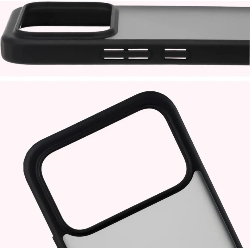 Etui Bizon Case Angelo do Xiaomi POCO F8 Ultra przydymione z czarną ramką