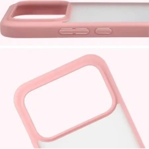 Etui Bizon Case Angelo do Xiaomi POCO F8 Ultra półprzezroczyste z jasnoróżową ramką