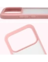 Etui Bizon Case Angelo do Xiaomi POCO F8 Ultra półprzezroczyste z jasnoróżową ramką