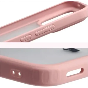 Etui Bizon Case Angelo do Xiaomi POCO F8 Ultra półprzezroczyste z jasnoróżową ramką
