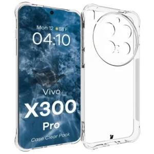 Elastyczne etui + 2x folia na ekran Bizon Case Clear Pack do Vivo X300 Pro