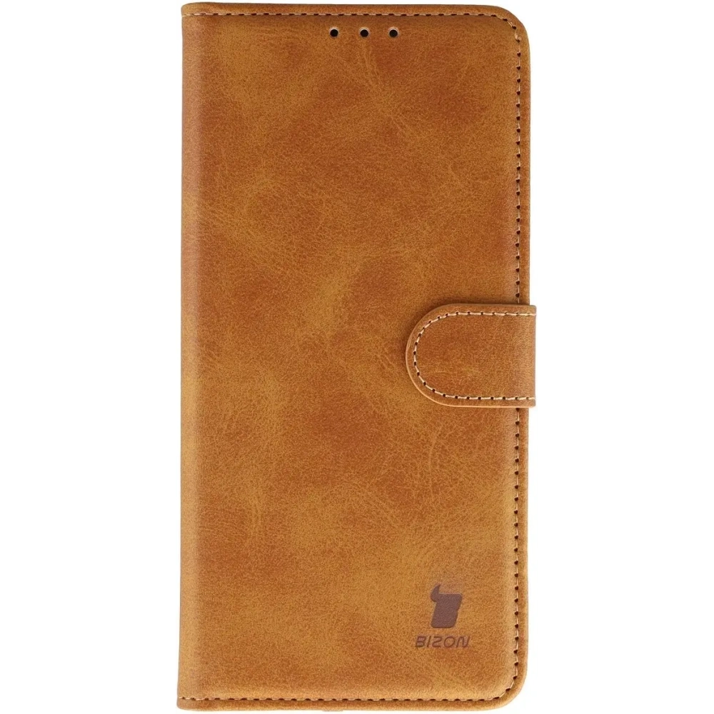 Etui z klapką Bizon Case Pocket do Motorola Moto G86 Power 5G brązowe