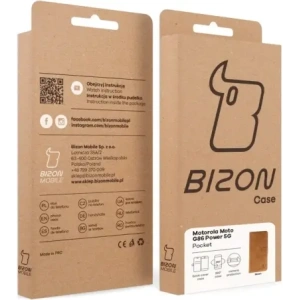 Etui z klapką Bizon Case Pocket do Motorola Moto G86 Power 5G brązowe