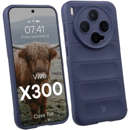 Pancerne etui Bizon Case Tur do Vivo X300 granatowe