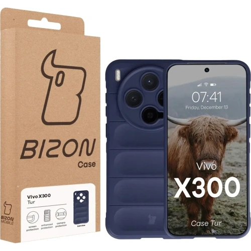 Pancerne etui Bizon Case Tur do Vivo X300 granatowe