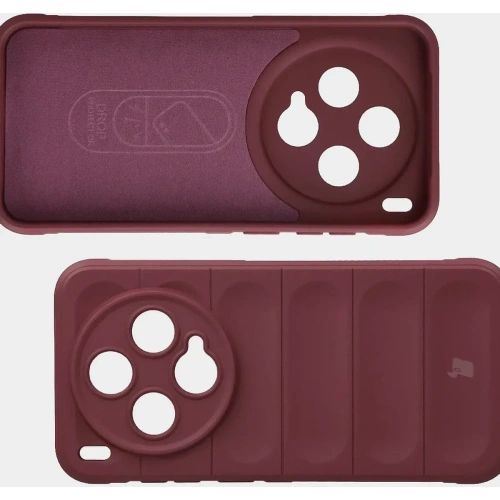 Pancerne etui Bizon Case Tur do Vivo X300 burgundowe