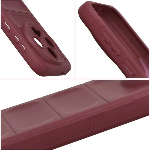 Pancerne etui Bizon Case Tur do Vivo X300 burgundowe