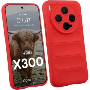 Pancerne etui Bizon Case Tur do Vivo X300 czerwone