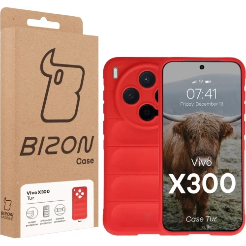 Pancerne etui Bizon Case Tur do Vivo X300 czerwone