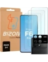3x Szkło hartowane + szybka na aparat Bizon Glass Clear Pack do Xiaomi POCO F6 Pro