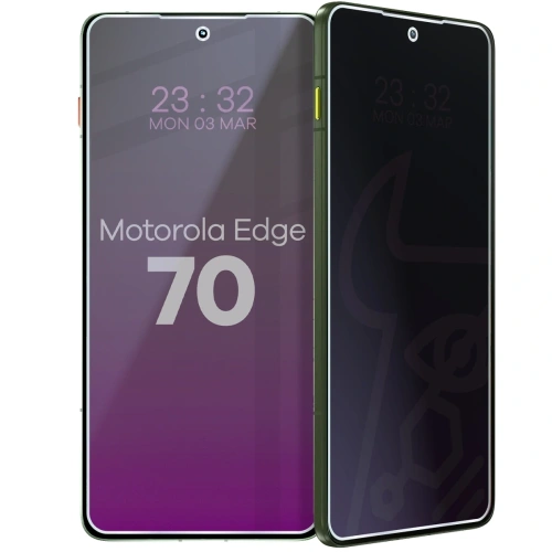 Prywatyzujące szkło hybrydowe Bizon Glass Mule Shadow do Motorola Edge 70 matowe