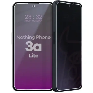 Prywatyzujące szkło hybrydowe Bizon Glass Mule Shadow do Nothing Phone (3a) Lite matowe