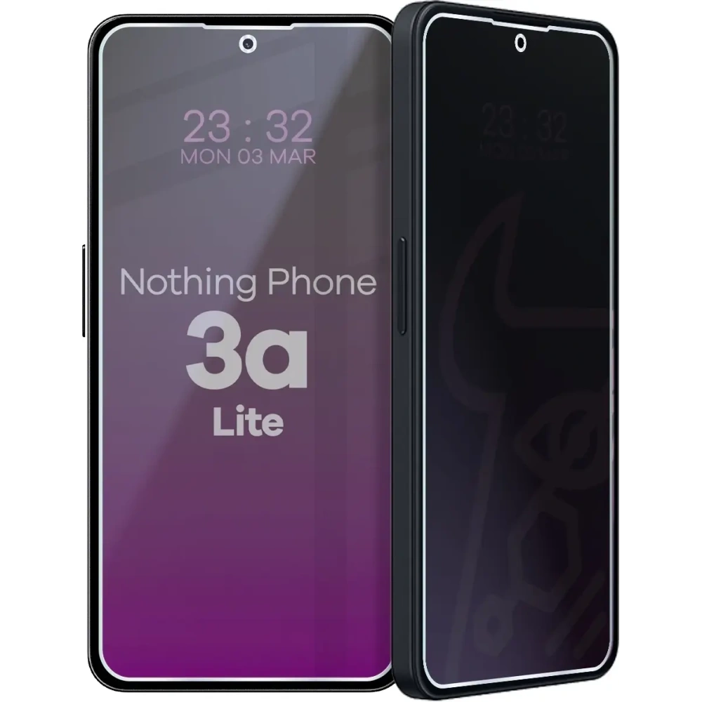 Prywatyzujące szkło hybrydowe Bizon Glass Mule Shadow do Nothing Phone (3a) Lite matowe