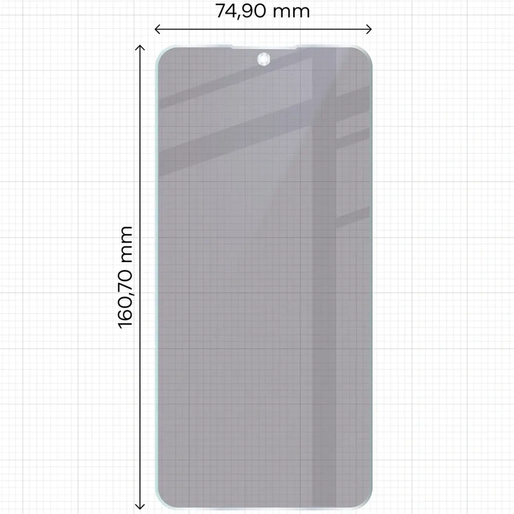 Prywatyzujące szkło hybrydowe Bizon Glass Mule Shadow do Nothing Phone (3a) Lite matowe