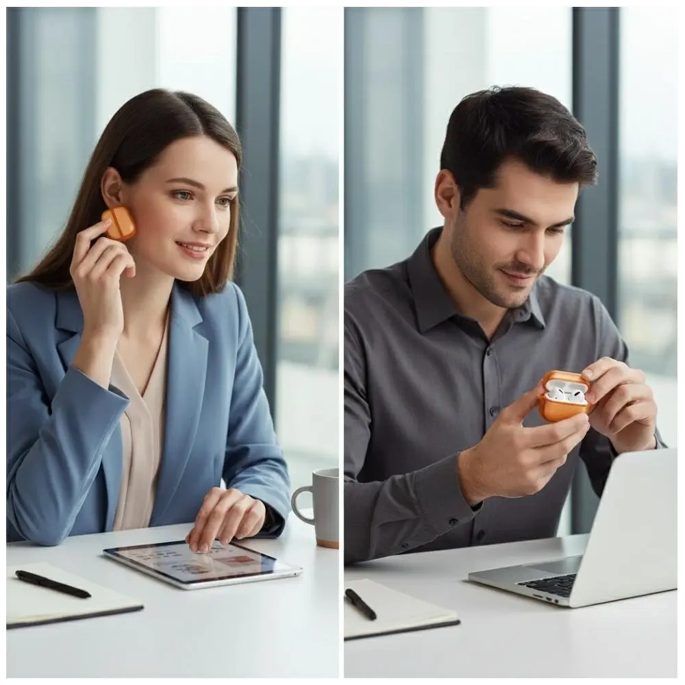 Etui UNIQ Veren do Apple AirPods Pro 3 pomarańczowy