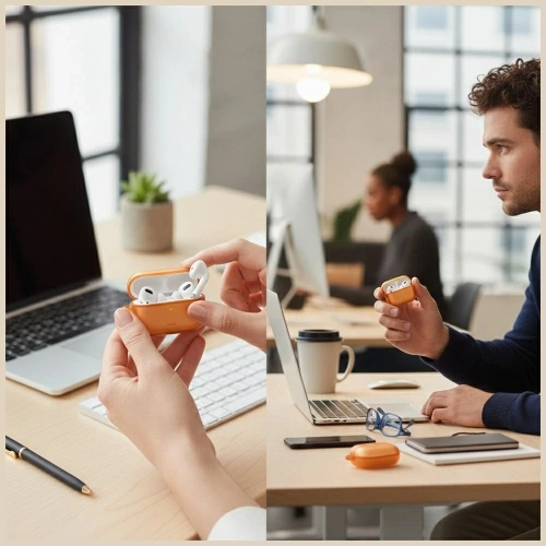 Etui UNIQ Veren do Apple AirPods Pro 3 pomarańczowy