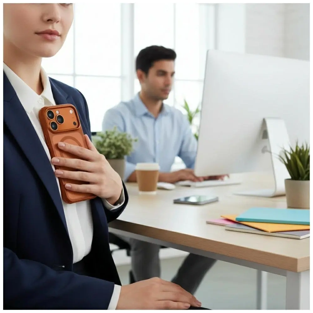 Etui UNIQ Veren do Apple iPhone 17 Pro MagClick Charging pomarańczowy