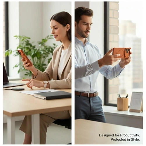 Etui UNIQ Veren do Apple iPhone 17 Pro Max MagClick Charging pomarańczowy