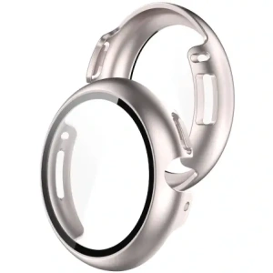 Etui ze szkłem do zegarka Bizon Case+Glass Watch do Google Pixel Watch 4 45mm satynowo szampańskie