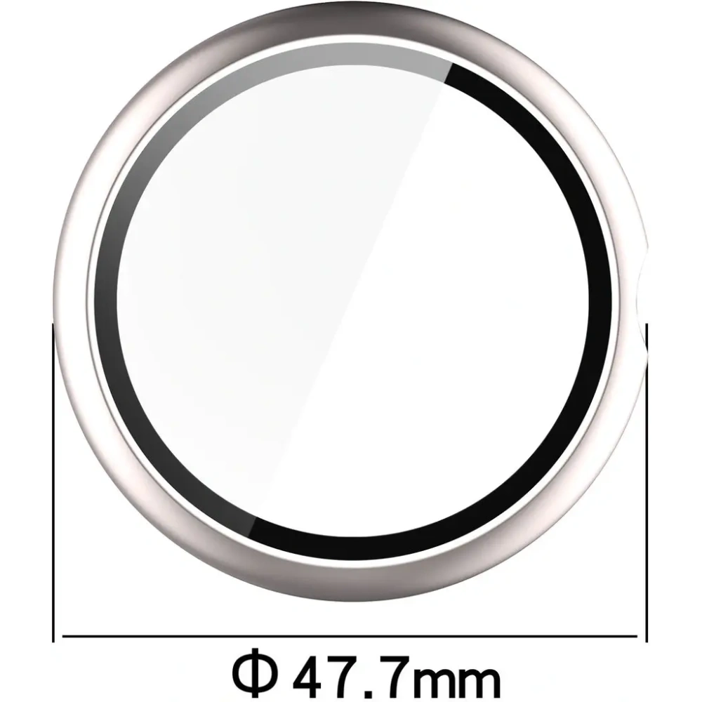 Etui ze szkłem do zegarka Bizon Case+Glass Watch do Google Pixel Watch 4 45mm satynowo szampańskie