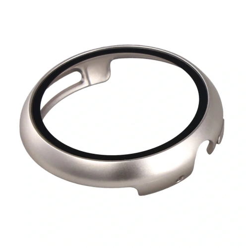 Etui ze szkłem do zegarka Bizon Case+Glass Watch do Google Pixel Watch 4 45mm satynowo szampańskie