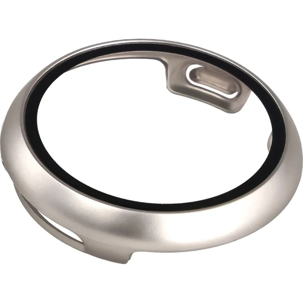 Etui ze szkłem do zegarka Bizon Case+Glass Watch do Google Pixel Watch 4 45mm satynowo szampańskie