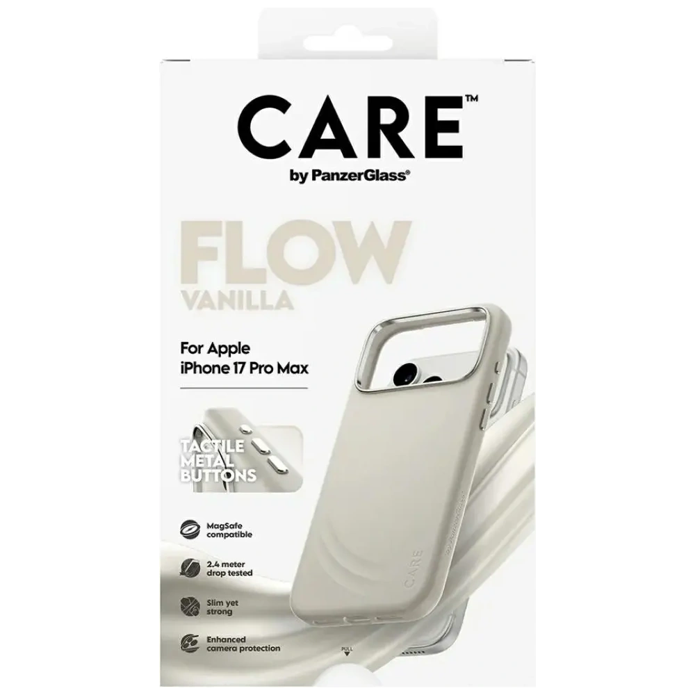 Etui CARE by PanzerGlass FLOW MagSafe do Apple iPhone 17 Pro Max waniliowy