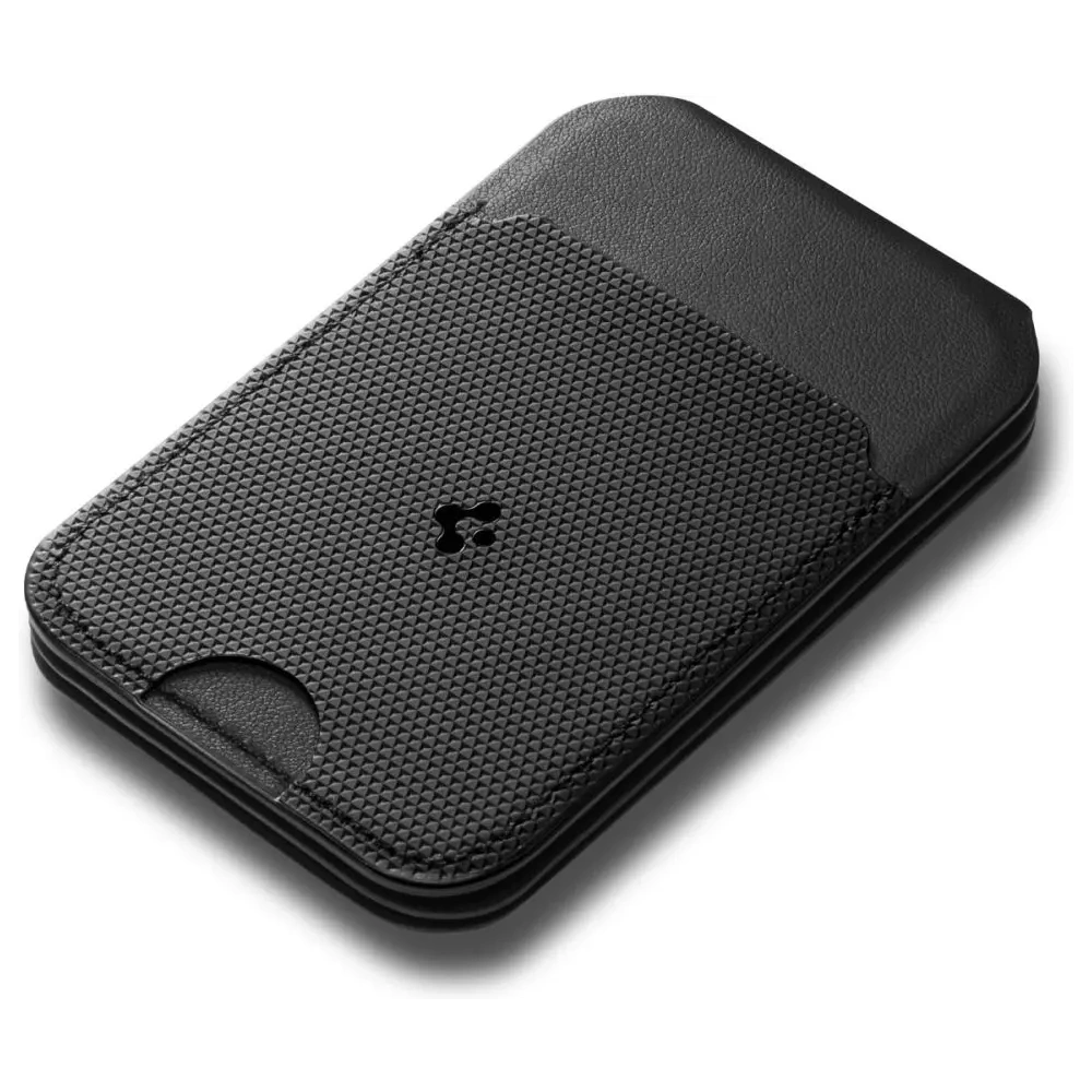 Stojak na telefon z miejscem na karty Spigen S314-2 Slim Fold Tripod MagSafe Universal Magnetic Card Holder Black