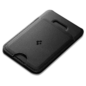 Stojak na telefon z miejscem na karty Spigen S314-1 Slim Fold Tripod MagSafe Universal Magnetic Card Holder Black