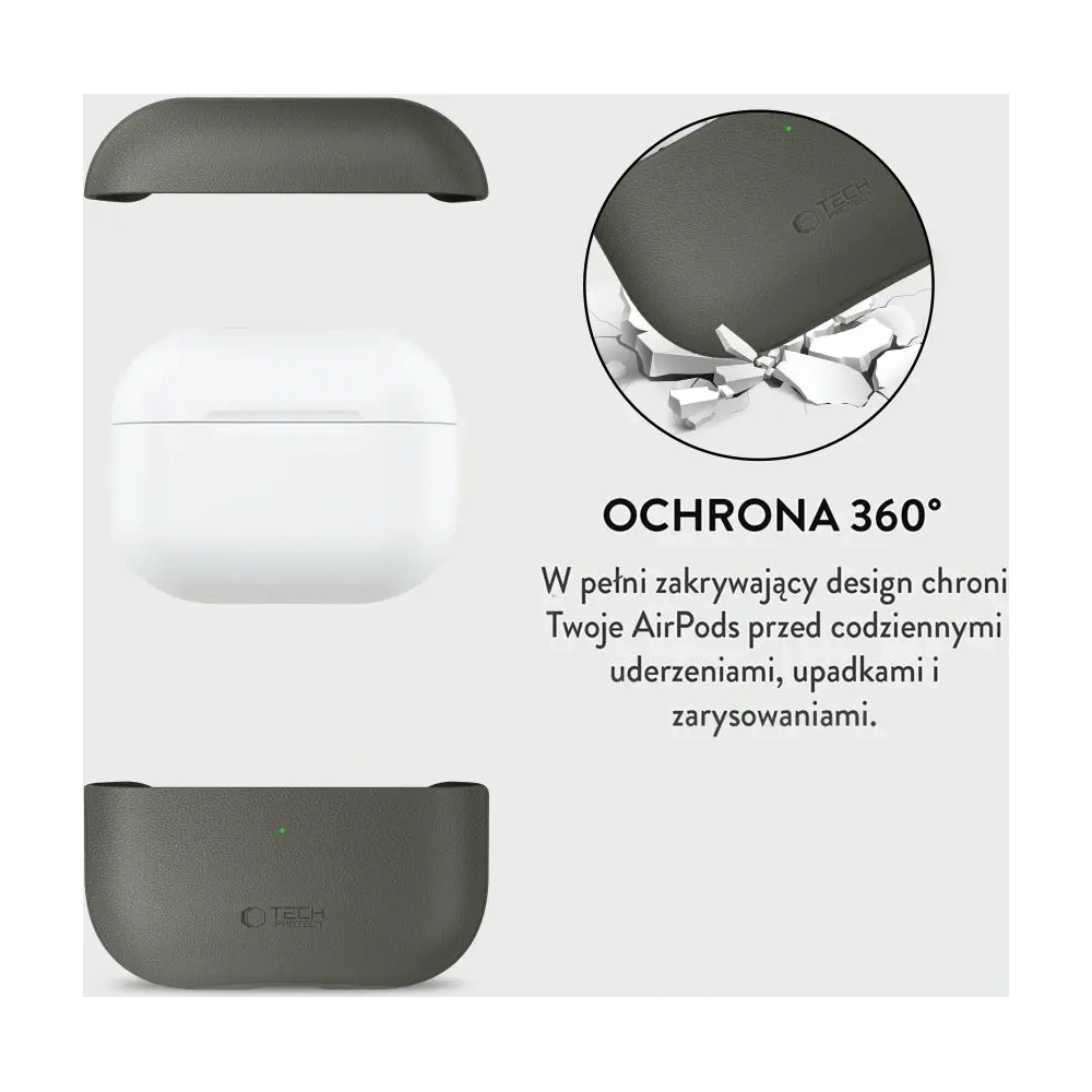 Etui Tech-Protect NaturalFit do Apple AirPods Pro 3 Olive Green