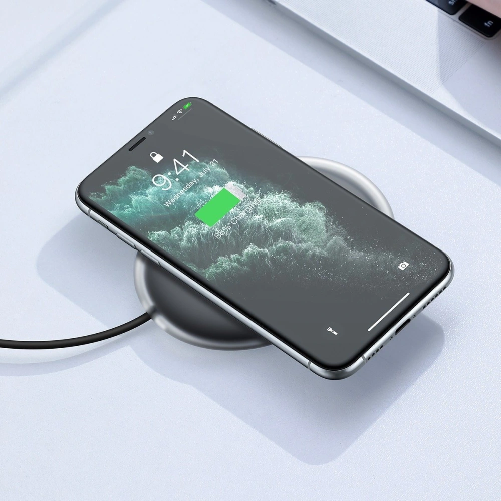 Wholesale Baseus Jelly wireless induction charger, 15W (black) - BSU1631BLK - {ean13} - Hurt