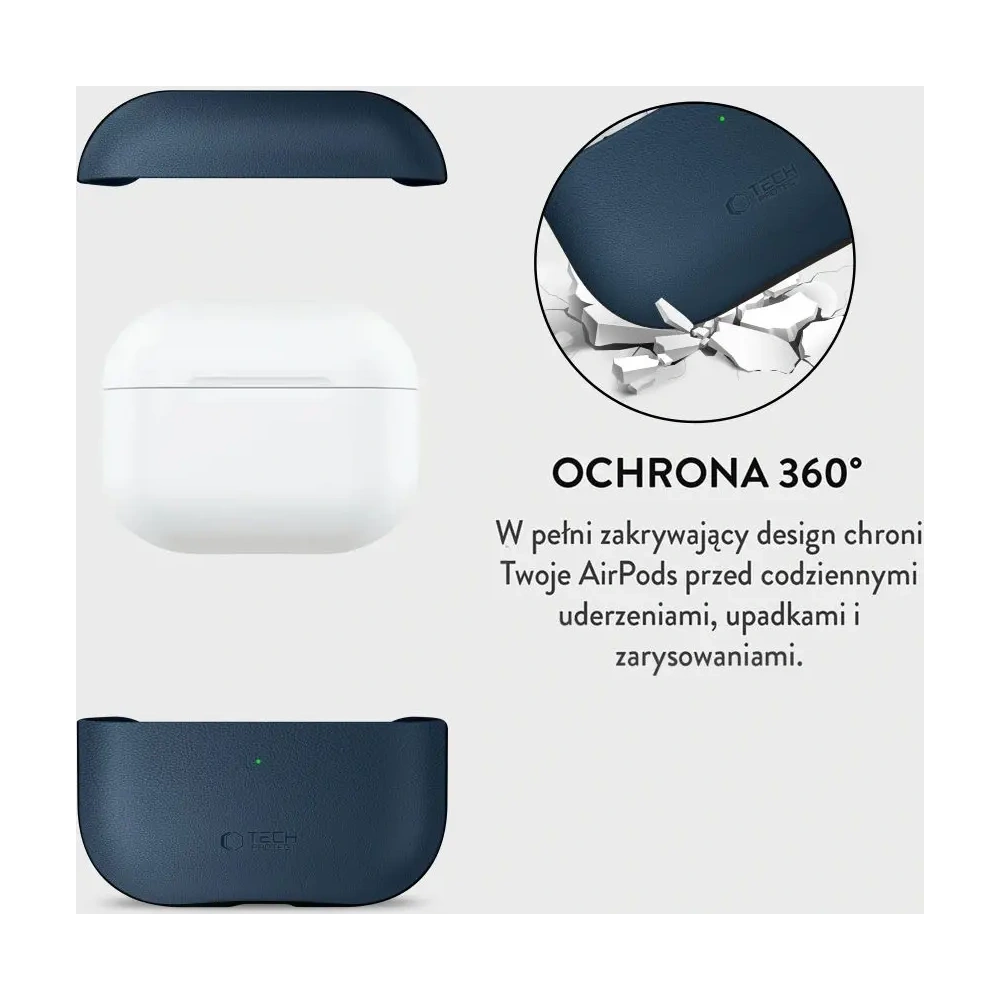 Etui Tech-Protect NaturalFit do Apple AirPods Pro 3 Navy Blue