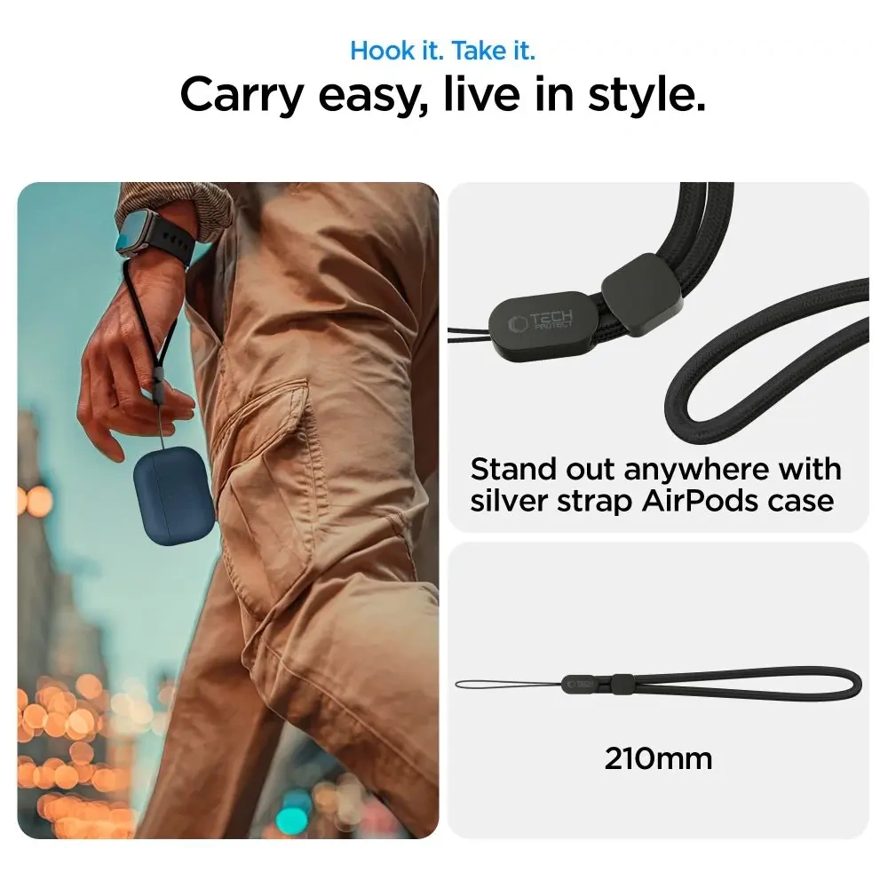 Etui Tech-Protect NaturalFit do Apple AirPods Pro 3 Navy Blue