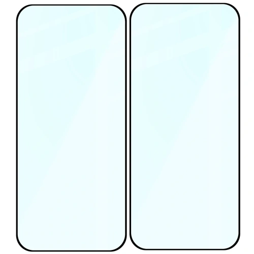 Szkło hartowane Bizon Glass Edge Duo do Google Pixel 10 Pro XL / 9 Pro XL czarna ramka [2 PACK]