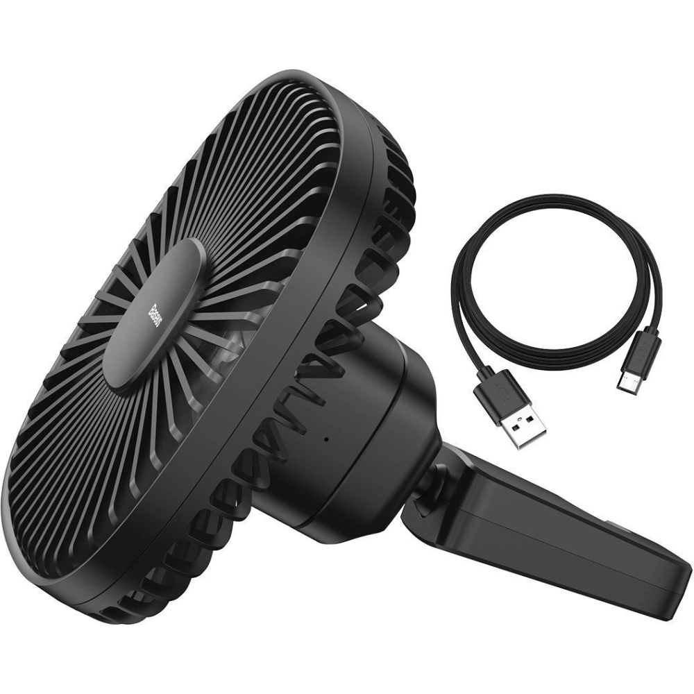 Hurtownia GSM - Automobilový ventilátor / větrák Baseus Natural Wind na opěrku hlavy, magnetický (černý) - BSU1634BLK - {ean13} - Hurt