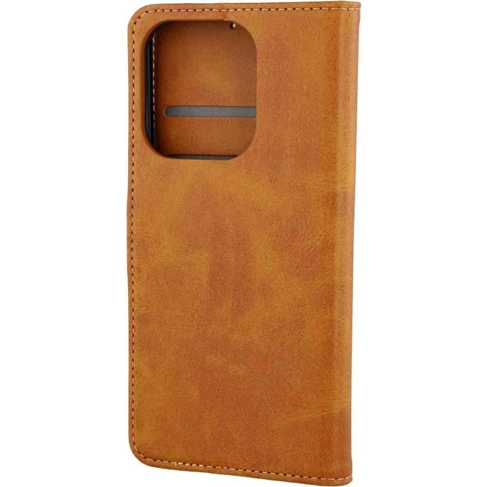 Etui z klapką Bizon Case Pocket do Oppo Find X9 brązowe