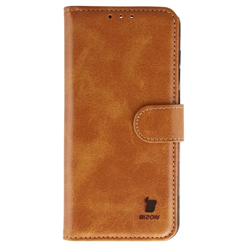 Etui z klapką Bizon Case Pocket do Vivo X300 brązowe