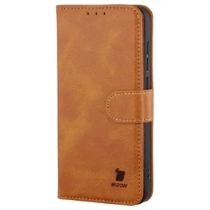 Etui z klapką Bizon Case Pocket do Vivo X300 brązowe