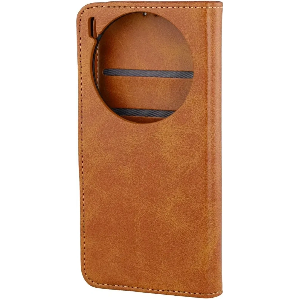 Etui z klapką Bizon Case Pocket do Vivo X300 brązowe