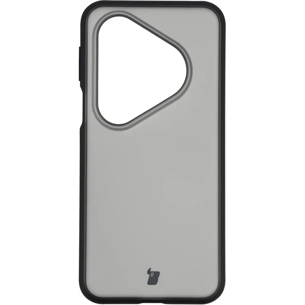 Etui Bizon Case Angelo do Huawei Pura 80 Pro / Pro Plus przydymione z czarną ramką