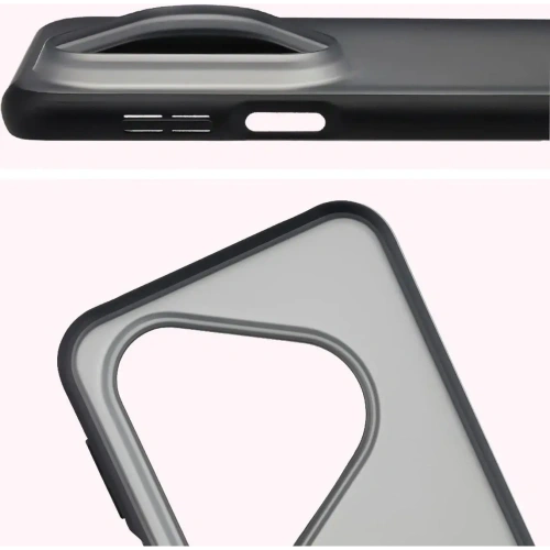 Etui Bizon Case Angelo do Huawei Pura 80 Pro / Pro Plus przydymione z czarną ramką