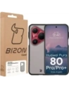 Etui Bizon Case Angelo do Huawei Pura 80 Pro / Pro Plus przydymione z czarną ramką