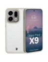 Etui Bizon Case Angelo do Oppo Find X9 półprzezroczyste z beżową ramką