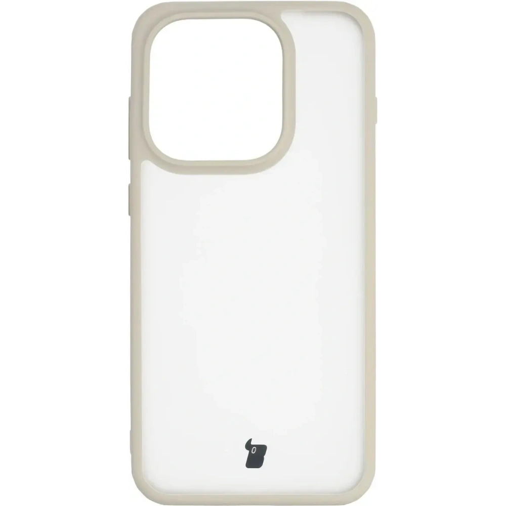 Etui Bizon Case Angelo do Oppo Find X9 półprzezroczyste z beżową ramką