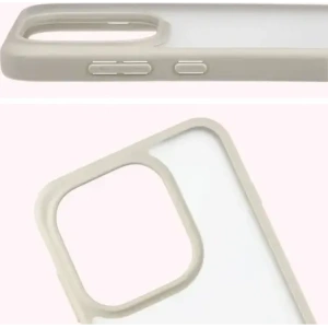 Etui Bizon Case Angelo do Oppo Find X9 półprzezroczyste z beżową ramką