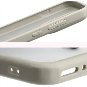 Etui Bizon Case Angelo do Oppo Find X9 półprzezroczyste z beżową ramką