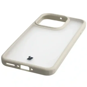 Etui Bizon Case Angelo do Oppo Find X9 półprzezroczyste z beżową ramką