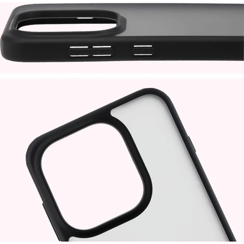 Etui Bizon Case Angelo do Oppo Find X9 przydymione z czarną ramką
