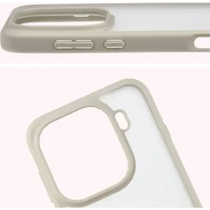 Etui Bizon Case Angelo do Oppo Find X9 Pro półprzezroczyste z beżową ramką